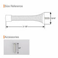 KOVOSCH 10 Pack Spring Door Stopper 3-1/4" Bright Brass Flexible Rubber Tips by Deal US