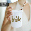 LADY&HOME 15 Pack 16oz Plastic Party Cups White Reusable Durable by Deal US