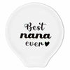 LXX1 Ceramic Spoon Rest Coffee Holder Mini Porcelain Nana Pattern White