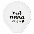 LXX1 Ceramic Spoon Rest Coffee Holder Mini Porcelain Nana Pattern White by Deal US