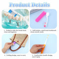 Piriuuo Travel Toothbrush Set 4 Pcs Foldable Soft Bristles 4 Colors by Deal US