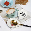 LXX1 Ceramic Spoon Rest Coffee Holder Mini Porcelain Nana Pattern White by Deal US