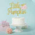 LeeSky Little Pumpkin Gold Pink Paper Cake Topper Baby Shower 1st Birthday by Deal US