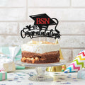 RLXPT Congratulations BSN Cake Topper Black Red Paper Nurse Grad 2025 by Deal US