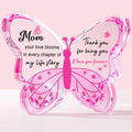 ilifemate Acrylic Butterfly Plaque Mom Gift 5.12x3.54x0.6 inch Transparent by Deal US