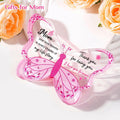 ilifemate Acrylic Butterfly Plaque Mom Gift 5.12x3.54x0.6 inch Transparent by Deal US