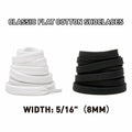 UamGlsob 8mm Double Layer Cotton Shoelaces for Puma Sneakers White 47" (120 cm) by Deal US