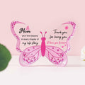 ilifemate Acrylic Butterfly Plaque Mom Gift 5.12x3.54x0.6 inch Transparent by Deal US