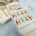Mexican Press on Nails 24pcs Oval False Nails with Glue Flag Hat Design by Deal US