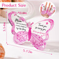 ilifemate Acrylic Butterfly Plaque Mom Gift 5.12x3.54x0.6 inch Transparent by Deal US