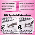 HAOLINS DIY Lash Extension Kit 54pcs C Curl 9-12mm Natural Volume Black by Deal US