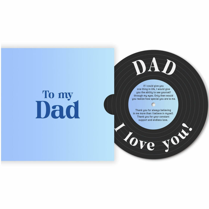 Pawzity Fathers Day Card Vintage 5.3x5.3in Single Red Envelope Dad by Deal US