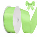 BVIEAKD Sage Green Wired Satin Ribbon 1.5in x 25yd for Crafts Decor by Deal US