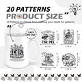 AFRITEE UV DTF Cup Wraps 20 Sheets 16-20oz Tumbler Black Cat Hippo Dog by Deal US