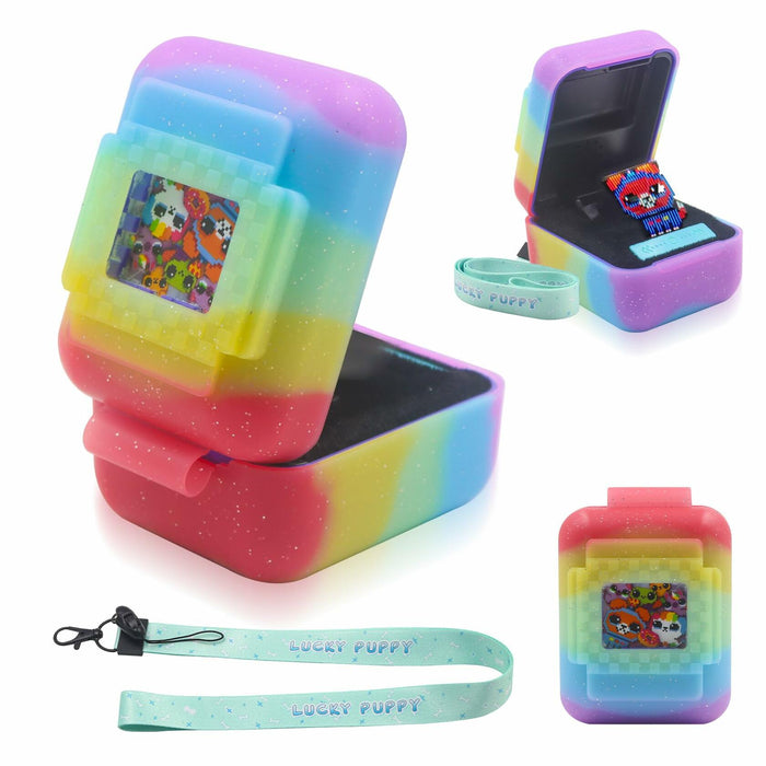 Taladad Silicone Cover Case for Bitzee Digital Pet Toy with Lanyard Colorful by Deal US