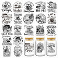 AFRITEE UV DTF Cup Wraps 20 Sheets 16-20oz Tumbler Black Cat Hippo Dog by Deal US