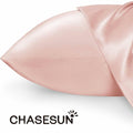 CHASESUN Silky Satin Pillowcase Envelope Closure Anti Wrinkle Champagne 29x20 by Deal US