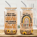 9BUTERFLY Sunflower Leopard Coffee Glass Mug 16oz Bamboo Lid Straw by Deal US