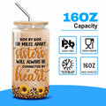 9BUTERFLY Sunflower Leopard Coffee Glass Mug 16oz Bamboo Lid Straw by Deal US