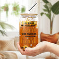9BUTERFLY Sunflower Leopard Coffee Glass Mug 16oz Bamboo Lid Straw by Deal US
