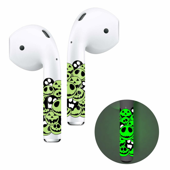 ROCKMAX Luminous AirPods Skins 2nd Gen Skull 237 Glow Sticker Wraps by Deal US