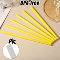 PEUTIER 6pcs Reusable Replacement Straws for Yeti Rambler 25/26/35oz Yellow by Deal US