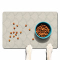 Generic Absorbent Non-Slip Dog Bowl Mat Black 16x24 Inch by Deal US