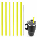 PEUTIER 6pcs Reusable Replacement Straws for Yeti Rambler 25/26/35oz Yellow by Deal US