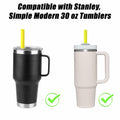 PEUTIER 6pcs Reusable Replacement Straws for Yeti Rambler 25/26/35oz Yellow by Deal US
