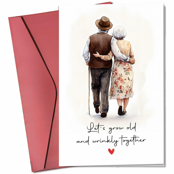 Pawzity Anniversary Birthday Card for Couple 5.3x8in with Envelope Color04 by Deal US
