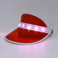 Naimo Sun Visor Hat Red LED UV Protection Outdoor Beach Festival Cap One Size by Deal US