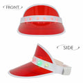 Naimo Sun Visor Hat Red LED UV Protection Outdoor Beach Festival Cap One Size by Deal US