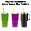 PEUTIER 6pcs Reusable Replacement Straws for Yeti Rambler 25/26/35oz Yellow by Deal US