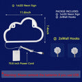 [Like New] BerniceKelly Cloud Neon Signs LED Wall Decor Battery USB Powered White by Deal US