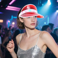 Naimo Sun Visor Hat Red LED UV Protection Outdoor Beach Festival Cap One Size by Deal US