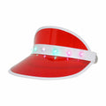 Naimo Sun Visor Hat Red LED UV Protection Outdoor Beach Festival Cap One Size by Deal US