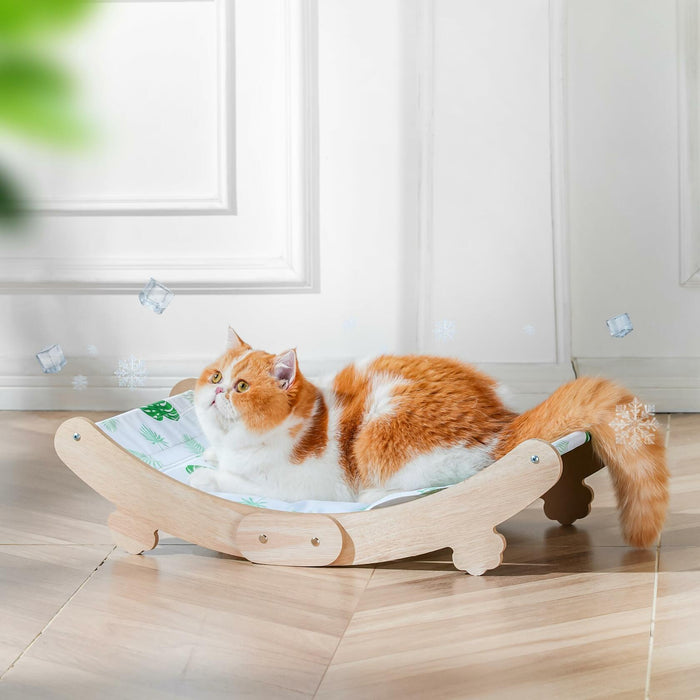 [Like New] HiPetpy Cooling Cat Hammock Chair with Water Mat Grey Large by Deal US