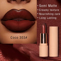 MAEPEOR Semi Matte Lipstick Creamy Natural Nude Color 303 0.71oz by Deal US
