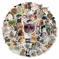 GizmoBox 100pcs Cute Cat Meme Stickers Waterproof Vinyl Decals for Laptop Kids by Deal US