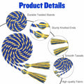 Slergut White Graduation Cords 67" Long Tassels Honor Accessories by Deal US