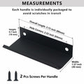 HANIHUA 10 Pcs Black Finger Pulls Drawer Handles 3.15in Aluminum by Deal US