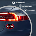 Generic 6PCS Waterproof Elliptical No Elon Window Bumper Stickers Black White by Deal US