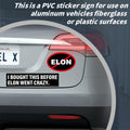 Generic 6PCS Waterproof Elliptical No Elon Window Bumper Stickers Black White by Deal US