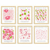 bqw Floral Bible Verse Wall Art Set of 6 Unframed 11x8.5 Scripture Prints