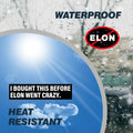 Generic 6PCS Waterproof Elliptical No Elon Window Bumper Stickers Black White by Deal US