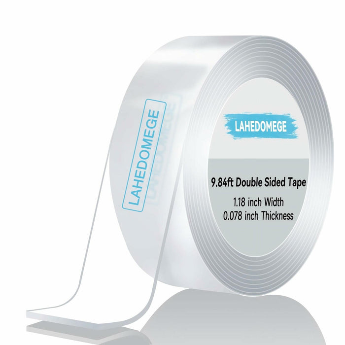 Lahedomege Strong Heavy Duty Double Sided Tape 9.84FT 1.18" Wide by Deal US