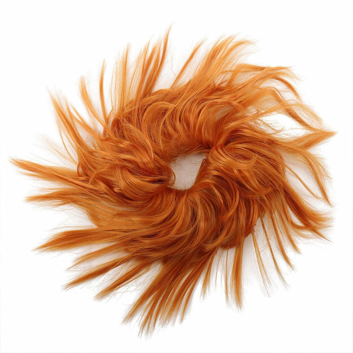 Sonew Messy Bun Hair Piece Ponytail Tousled Updo Soft High Elastic Orange by Deal US