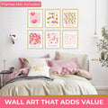 bqw Floral Bible Verse Wall Art Set of 6 Unframed 11x8.5 Scripture Prints by Deal US