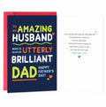 IDU Fathers Day Card for Husband from Wife Emotional Dual Roles ZN167 by Deal US