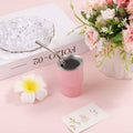 SAVITA Mini Tumbler Shot Glass Set 3oz Pink Stainless Steel with Lids Straw by Deal US